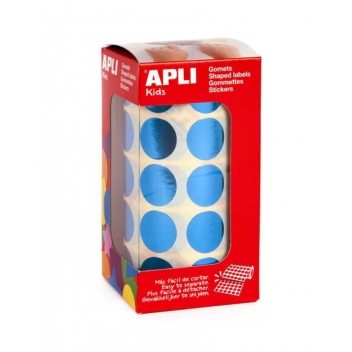 12048 - 8410782120483 - Apli Agipa - Gommettes rouleau Rond Ø 20mm Bleu métallisé x 1 770