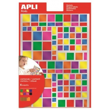 13530 - 8410782135302 - Apli Agipa - Gommettes Carré 756 pastilles métallisées