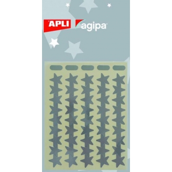 112411 - 3270241124118 - Apli Agipa - Gommettes étoile 13 mm Argenté 135 pièces