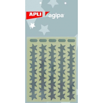 112411 - 3270241124118 - Apli Agipa - Gommettes étoile 13 mm Argenté 135 pièces