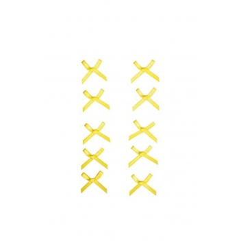 11006392 - 5414135054312 - Artémio - Noeuds en ruban Jaune 10 pièces