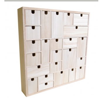 14002001 - 5414135043101 - Artémio - Mini armoire 25 tiroirs fous (Possible comme Calendrier de l'Avent)
