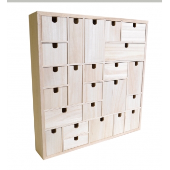 14002001 - 5414135043101 - Artémio - Mini armoire 25 tiroirs fous (Possible comme Calendrier de l'Avent) - 2