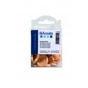 Boutons en bois Rond Ø 12, 17, 22mm 4 trous 30 pièc.