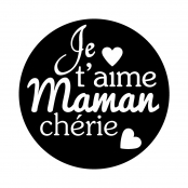 Tampon Transparent + bloc Je t'aime maman