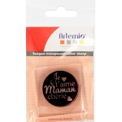 Tampon Transparent + bloc Je t'aime maman