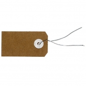 Etiquettes kraft 3x5,5cm + fil métallique 50 pièces