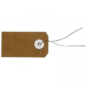 11060198 - 5414135058327 - Artémio - Etiquettes kraft 3x5,5cm + fil métallique 50 pièces