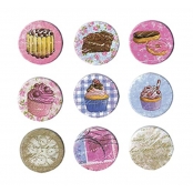 Attaches parisiennes (brads) Gamme Sweet 9 pièces