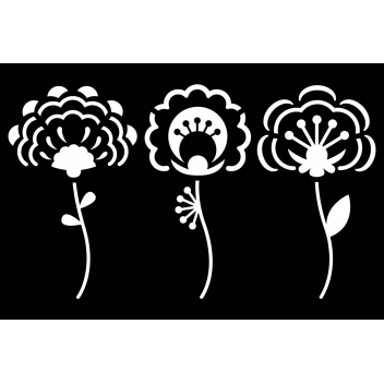15020012 - 5414135023059 - Artémio - Pochoir 10 x 15 cm 3 fleurs