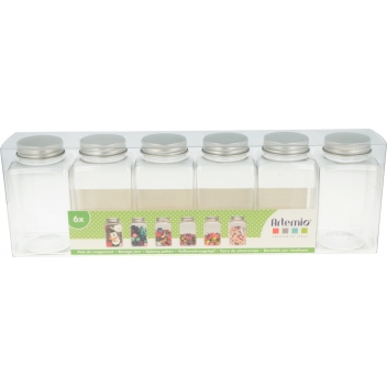 18001003 - 5414135082346 - Artémio - Flacon de rangement 9x4,5cm 6 pièces - 2