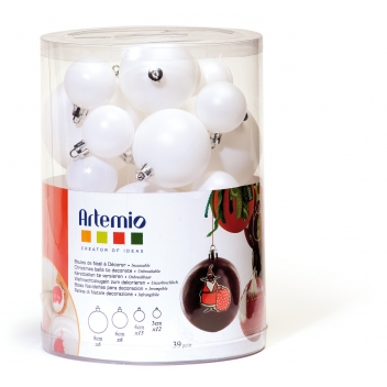 14090003 - 5414135160082 - Artémio - Boules plastique couleur blanche 3 à 8 cm 39 pièces - 4