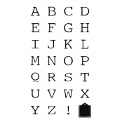 Tampon en bois Alphabet majuscule 2cm