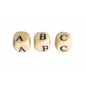 Perle bois alphabet 8mm 312 pièces