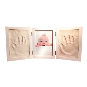 13040007 - 5414135158065 - Artémio - Kit moulage empreinte de bébé + Cadre photo 43,5x19,5 cm - 2