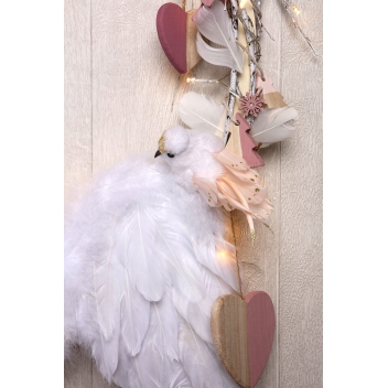 13001043 - 5414135085514 - Artémio - Oiseaux décoratifs Blanc et doré (sur pince) 2 pièces - 2