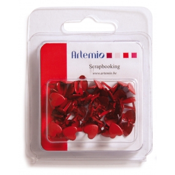 11006216 - 5414135142057 - Artémio - Attache parisienne (8 mm) Coeur rouge