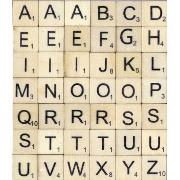 11060303 - 5414135078639 - Artémio - Alphabet en bois Scrabble 2cm - 2