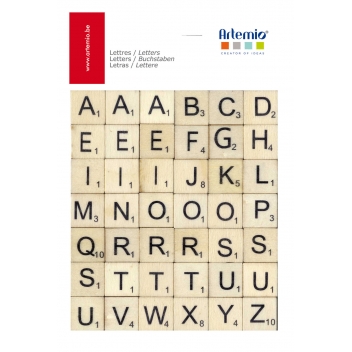 11060303 - 5414135078639 - Artémio - Alphabet en bois Scrabble 2cm