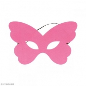 Masque en feutrine Papillon rose