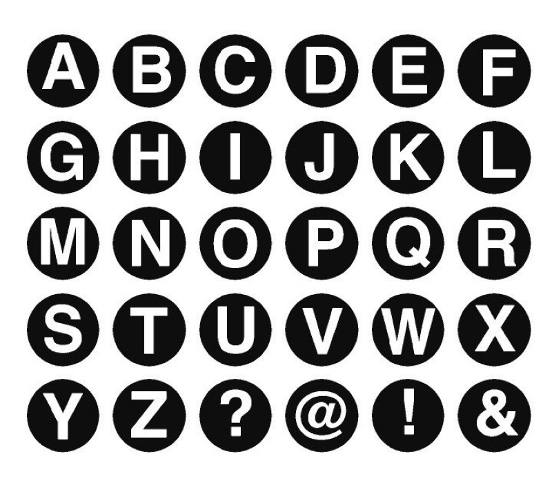 Tampon scrap alphabet en cadres