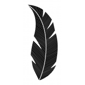 Tampon en bois Feuille plume 50x18mm