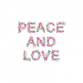 11001970 - 5414135221189 - Artémio - Papier Flower Power Peace & Love - 2