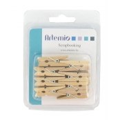 Mini pinces à linge en bois 3,5cm 16 pièces