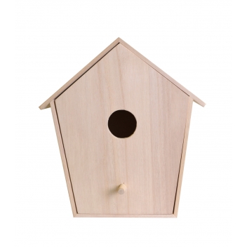 14001720 - 5414135041169 - Artémio - Nichoir à oiseau tiroir en bois 22cm