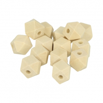 21005095 - 5414135191819 - Artémio - Perle bois Lucy polygone 12x16mm 14 pièces