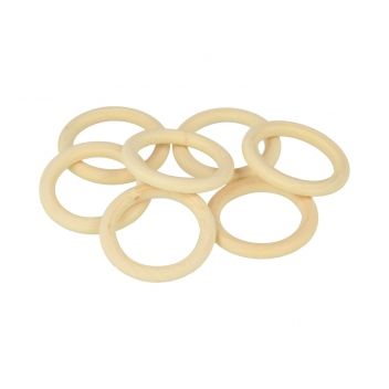 21005035 - 5414135191215 - Artémio - Anneau en bois Lucy 29,5x4,3mm 7 pièces