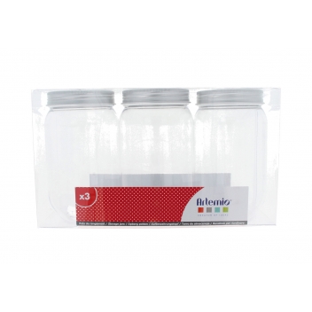 18001036 - 5414135085378 - Artémio - Flacon de rangement 14x7,5cm 3 pièces
