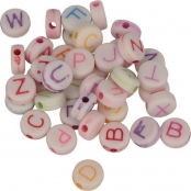 Perle Dé Alphabet 6mm rond 300 pièces