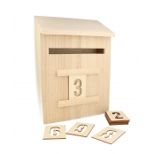 Boite aux lettres en bois + chiffres