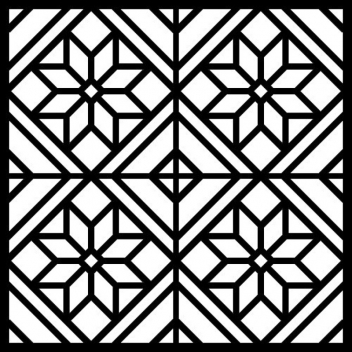 15030020 - 5414135024520 - Artémio - Pochoir 30x30mm Déco classique - 2