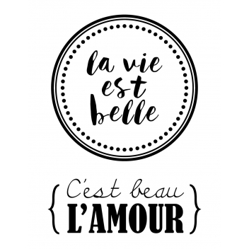 10020120 - 5414135112067 - Artémio - Tampon Transparent (clear) 7x9cm La vie est belle