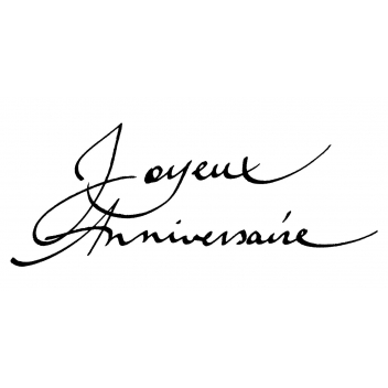 ARTHE358 - 5414135098064 - Artémio - Tampon en bois Joyeux anniversaire 70x25mm