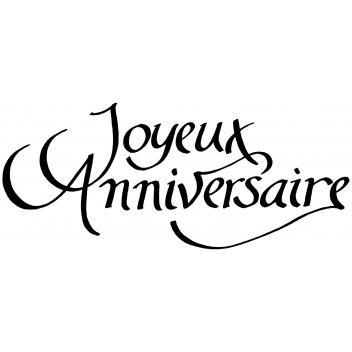 VITPE013 - 5414135090136 - Artémio - Tampon en bois Joyeux anniversaire 70x27mm
