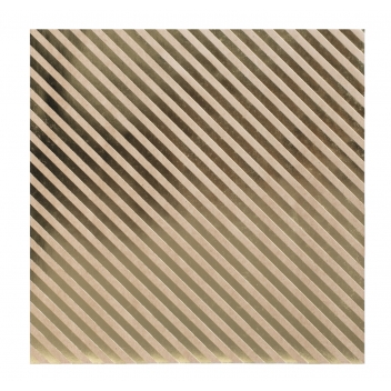 11305108 - 0846523051088 - Bazzill Basics paper - Papier Kraft à effet doré 30x30cm Stripe (rayé)