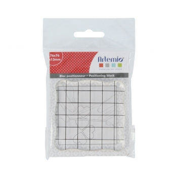 18002092 - 5414135085446 - Artémio - Blocs positionneur gradué Tampon transparent 7,6x7,6cm