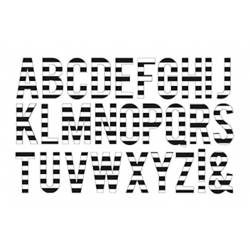 13003032 - 0718813702065 - Minc (Heidi Swapp) - Alphabet majuscule Minc 38 pièces