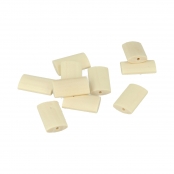 Perle bois Lucy rectangle plat 15,5x25mm 10 pièces