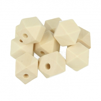 21005007 - 5414135190935 - Artémio - Perle bois Lucy polygone 15mm 10 pièces