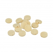 Perle bois Lucy rond plat 15mm 15 pièces