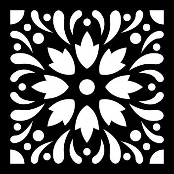 15075004 - 5414135024919 - Artémio - Pochoir 15x15cm Carreau ciment 4