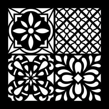 15030025 - 5414135024865 - Artémio - Pochoir 30x30cm Carreau ciment 1 - 2