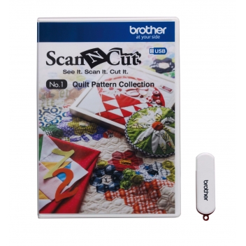 18200014 - 4977766731072 - Brother - Collection de 55 motifs Scan N Cut USB Quilting