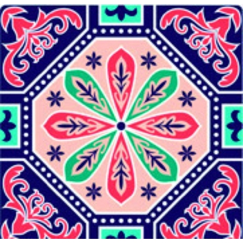 22002026 - 5414135024803 - Artémio - Sticker mosaique autocollant 12,5cm carreaux ciment 5