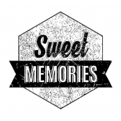 Tampon en bois Sweet Memories 35x33mm