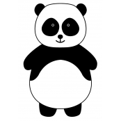 Tampon en bois Panda